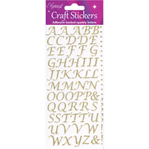 Eleganza Gold Stylised Letters Craft Stickers