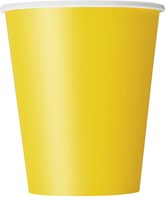Sunflower Yellow 9oz Paper Cups 8pk