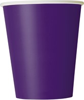 Deep Purple 9oz Paper Cups 8pk