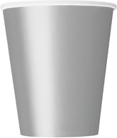 Unique Silver 9oz Paper Cups 8pk