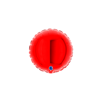 Grabo 4" Red Round Foil Balloon