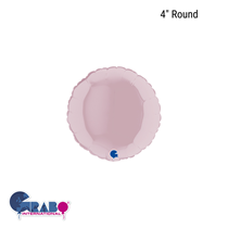 Grabo Pastel Pink 4" Round Foil Balloon