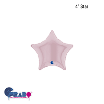 Grabo Pastel Pink 4" Star Foil Balloon