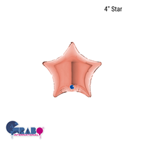 Grabo Rose Gold 4" Star Foil Balloon