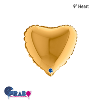 Grabo Gold 9" Foil Heart Balloon