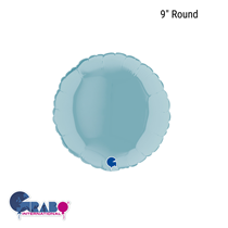 Grabo Pastel Blue 9" Round Foil Balloon