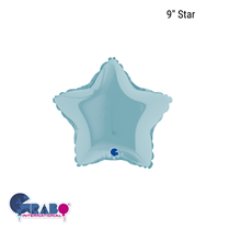 Grabo Pastel Blue 9" Star Foil Balloon