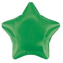 Green 19" Star Foil Balloon Packaged