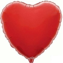 Red 18" Heart Foil Balloon Packaged