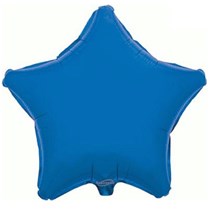 Blue 19" Star Foil Balloon Packaged