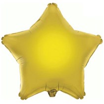 Gold 19" Star Foil Balloon Packaged