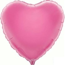 Pink 18" Heart Foil Balloon Packaged