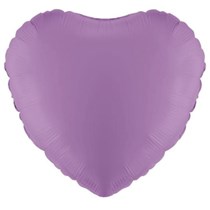 Lavender 18" Heart Foil Balloon Packaged