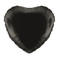 Black 18" Heart Foil Balloon