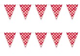 Unique Party 12ft Decorative Dots Ruby Red Flag Banner