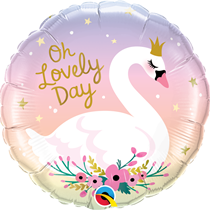 Oh Lovely Day Swan 18" Foil Balloon