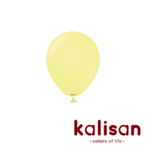 Kalisan Standard 5" Macaron Yellow Latex Balloons 100pk