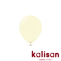 Kalisan Standard 5" Macaron Pale Yellow Latex Balloons 100pk