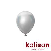 Kalisan 5" Mirror Silver Latex Balloons 100pk