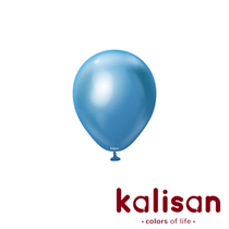 Kalisan 5" Mirror Blue Latex Balloons 100pk