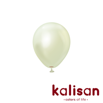 Kalisan 5" Mirror Green Gold Latex Balloons 100pk