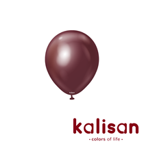 Kalisan 5" Mirror Burgundy Latex Balloons 100pk