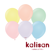 Kalisan Standard 12" Macaron Mix Latex Balloons 100pk