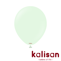 Kalisan Standard 12" Macaron Pale Green Latex Balloons 100pk