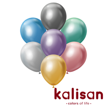 Kalisan 12" Mirror Mix Latex Balloons 100pk