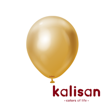 Kalisan 12" Mirror Gold Latex Balloons 100pk