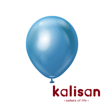 Kalisan 12" Mirror Blue Latex Balloons 100pk