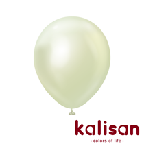 Kalisan 12" Mirror Green Gold Latex Balloons 100pk