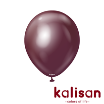 Kalisan 12" Mirror Burgundy Latex Balloons 50pk