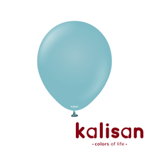 Kalisan Retro 12" Blue Glass Latex Balloons 100pk