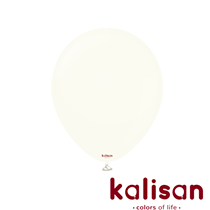 Kalisan 12" Retro White Latex Balloons 100pk
