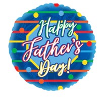Happy Father's Day Royal 17" Round Foil Balloon