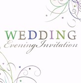 Wedding Evening Invitations Swirl 6pk