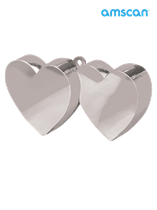 Silver 6oz Double Heart Balloon Weight