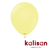 Kalisan Standard 18" Macaron Yellow Latex Balloons 25pk