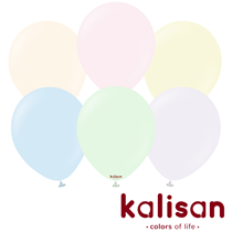 Kalisan Standard 18" Pale Macaron Mix Latex Balloons 25pk