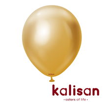 Kalisan 18" Mirror Gold Latex Balloons 25pk