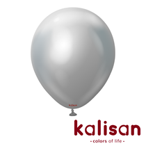 Kalisan 18" Mirror Silver Latex Balloons 25pk