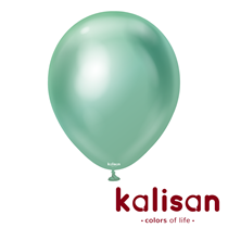 Kalisan 18" Mirror Green Latex Balloons 25pk
