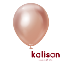 Kalisan 18" Mirror Rose Gold Latex Balloons 25pk