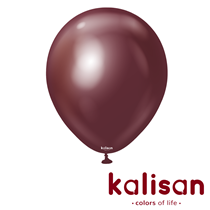 Kalisan 18" Mirror Burgundy Latex Balloons 25pk