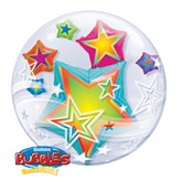 24" Double Bubble Star Print Balloon