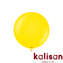 Kalisan Standard 24" Yellow Latex Balloons 2pk