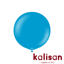 Kalisan Standard 24" Caribbean Blue Latex Balloons 2pk