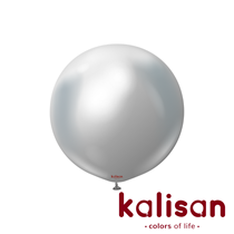 Kalisan 24" Mirror Silver Latex Balloons 2pk