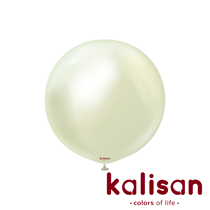 Kalisan 24" Mirror Green Gold Latex Balloons 2pk